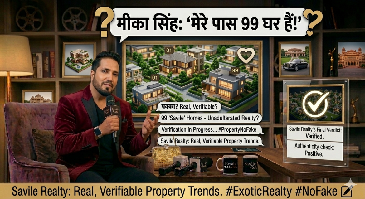 Mika Singh bolte hain ki unke paas 99 ghar hain.
